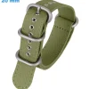 Bracelet 20 mm Nylon pour montre Vert Ardillon
