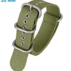 Bracelet 20 mm Nylon pour montre Vert Ardillon
