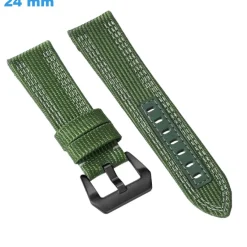 Bracelet 24 mm Nylon Vert pour montre Ardillon