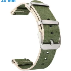 Bracelet 20 mm Nylon Vert pour montre