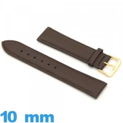 Bracelet 10 mm pour montre Cuir véritable de veau lisse