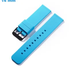 Bracelet 14 mm Silicone Bleu montre