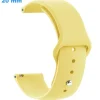 Bracelet 20 mm Silicone Jaune montre