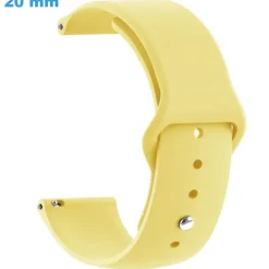 Bracelet 20 mm Silicone Jaune montre
