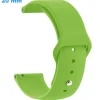 Bracelet 20 mm Silicone pour montre Vert