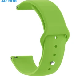 Bracelet 20 mm Silicone pour montre Vert