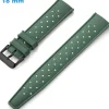 Bracelet 18 mm Silicone Vert pour montre