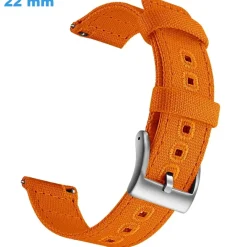 Bracelet 22 mm Tissu de montre Orange