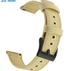 Bracelet 20 mm Tissu de montre Beige
