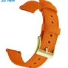 Bracelet 20 mm Tissu Orange pour montre fermoir Ardillon