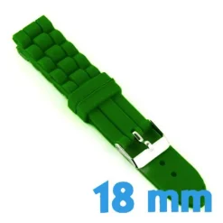 Bracelet 18 mm vert silicone montre pas cher
