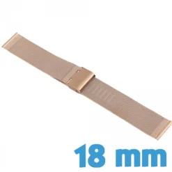 Bracelet Acier Inoxydable Cuivre de montre mailles milanaises 1.8 cm