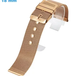Bracelet Ardillon 18 mm Acier inoxydable Doré rose montre