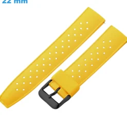 Bracelet Ardillon Jaune 22 mm Caoutchouc pour montre