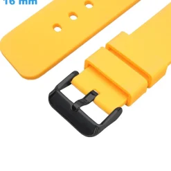 Bracelet Ardillon Jaune 16 mm Silicone de montre