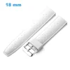 Bracelet Blanc 18 mm Silicone de montre Ardillon