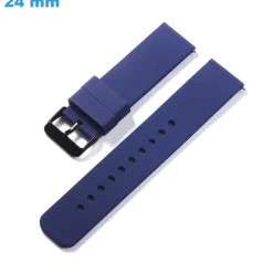 Bracelet Bleu 24 mm Silicone montre boucle Ardillon