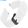 Bracelet boucle Ardillon Blanc 14 mm Silicone pour montre