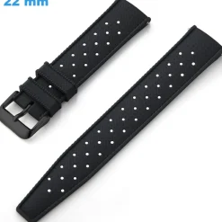 Bracelet boucle Ardillon 22 mm Silicone Noir de montre