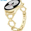Bracelet boucle Clip 20 mm Acier inoxydable Doré pour montre
