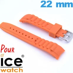 Bracelet Cahoutchouc 22mm Orange montre pour Ice Watch