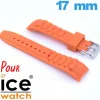 Bracelet Cahoutchouc Orange 17mm pour montre pour montre Ice Watch