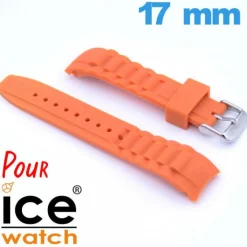 Bracelet Cahoutchouc Orange 17mm pour montre pour montre Ice Watch
