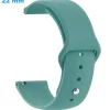 Bracelet Caoutchouc fermoir Bouton pression de montre Vert 22 mm