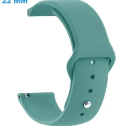 Bracelet Caoutchouc fermoir Bouton pression de montre Vert 22 mm