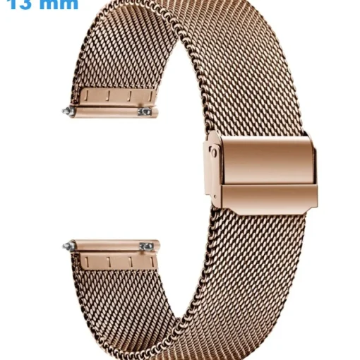 Bracelet Coulissant 13 mm Acier Inoxydable Doré rose de montre