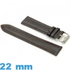 Bracelet cuir 22 mm  de montre Lisse