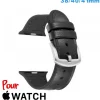 Bracelet Cuir 38 mm Noir pour montre pour Apple Watch