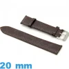 Bracelet cuir Alligator montre 20mm Plat