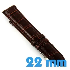 Bracelet cuir ardillon marron 22 mm