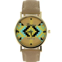 Femme Bracelet cuir brun vintage montre pas chère femme