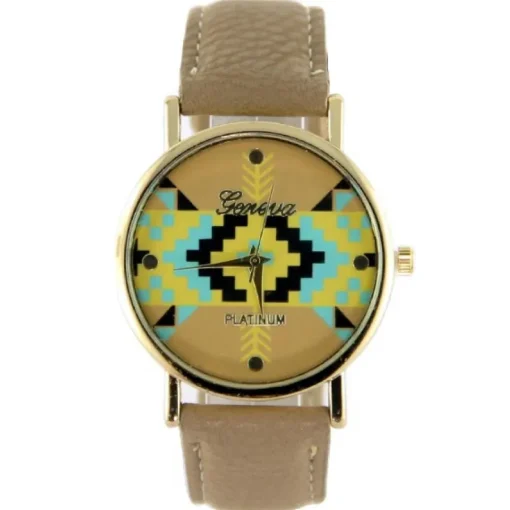 Femme Bracelet cuir brun vintage montre pas chère femme