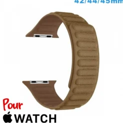 Bracelet Cuir Micro Fibre 42mm de montre pour Apple Watch