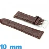Bracelet cuir  10mm montre Crocodile