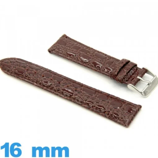 Bracelet cuir  16mm montre Crocodile