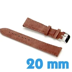 Bracelet Cuir Synthétique Caramel 20 mm de montre