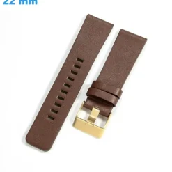Bracelet Cuir véritable Ardillon pour montre Brun 22 mm