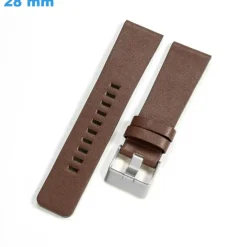 Bracelet Cuir véritable boucle Ardillon de montre Brun 28 mm