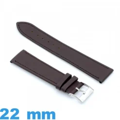Bracelet Cuir véritable de veau lisse  22mm pour montre