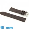 Bracelet cuir véritable 16mm  pour montre Lézard