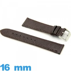 Bracelet cuir véritable 16mm  pour montre Lézard