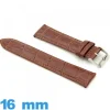 Bracelet cuir véritable montre 16 mm Rembourré Alligator