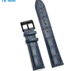 Bracelet Cuir véritable pour montre Bleu 18 mm