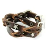 Bracelet de cuir avec étoiles