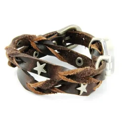 Bracelet de cuir avec étoiles
