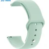 Bracelet de montre 20 mm Caoutchouc fermoir Bouton pression Vert